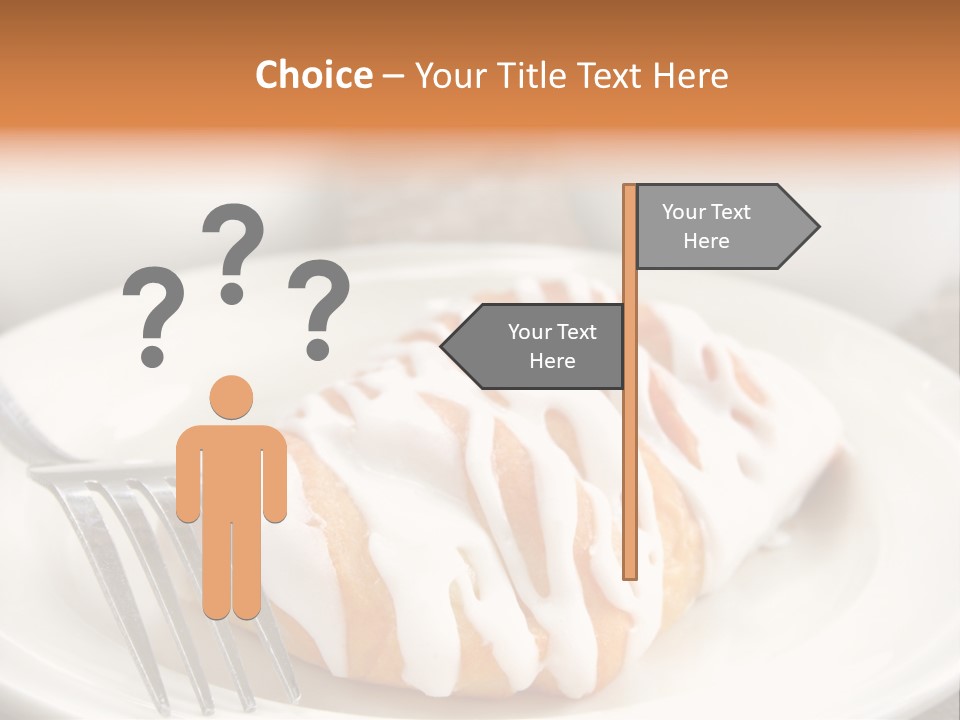 A Cheese Danish And Coffee For Breakfast. PowerPoint Template