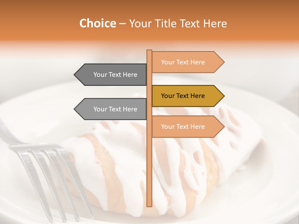 A Cheese Danish And Coffee For Breakfast. PowerPoint Template