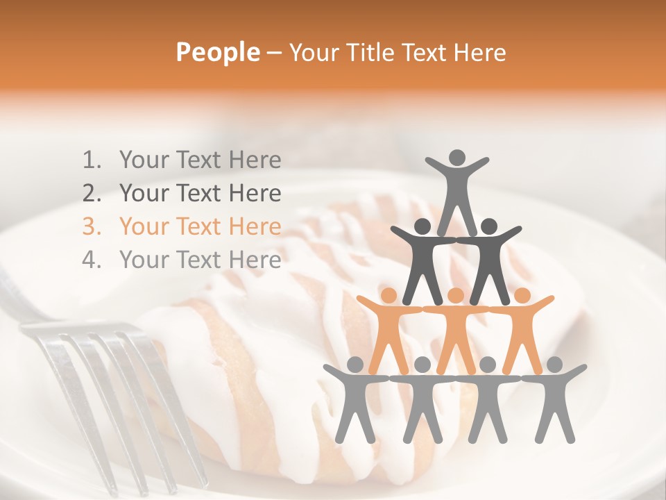 A Cheese Danish And Coffee For Breakfast. PowerPoint Template