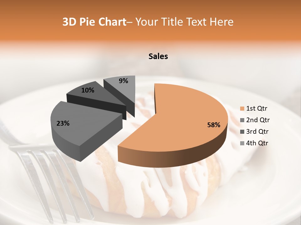 A Cheese Danish And Coffee For Breakfast. PowerPoint Template