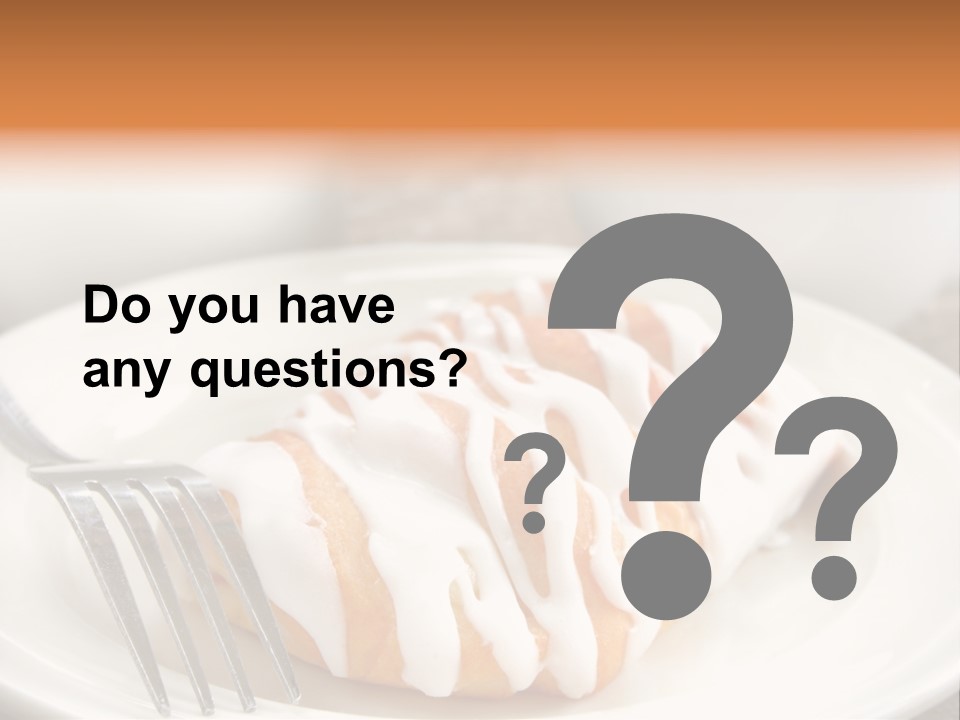 A Cheese Danish And Coffee For Breakfast. PowerPoint Template