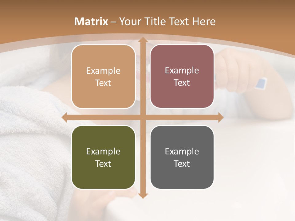 Little Girl Brushing Teeth In Bathroom PowerPoint Template