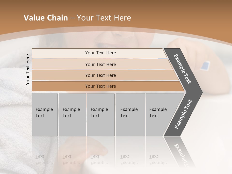 Little Girl Brushing Teeth In Bathroom PowerPoint Template