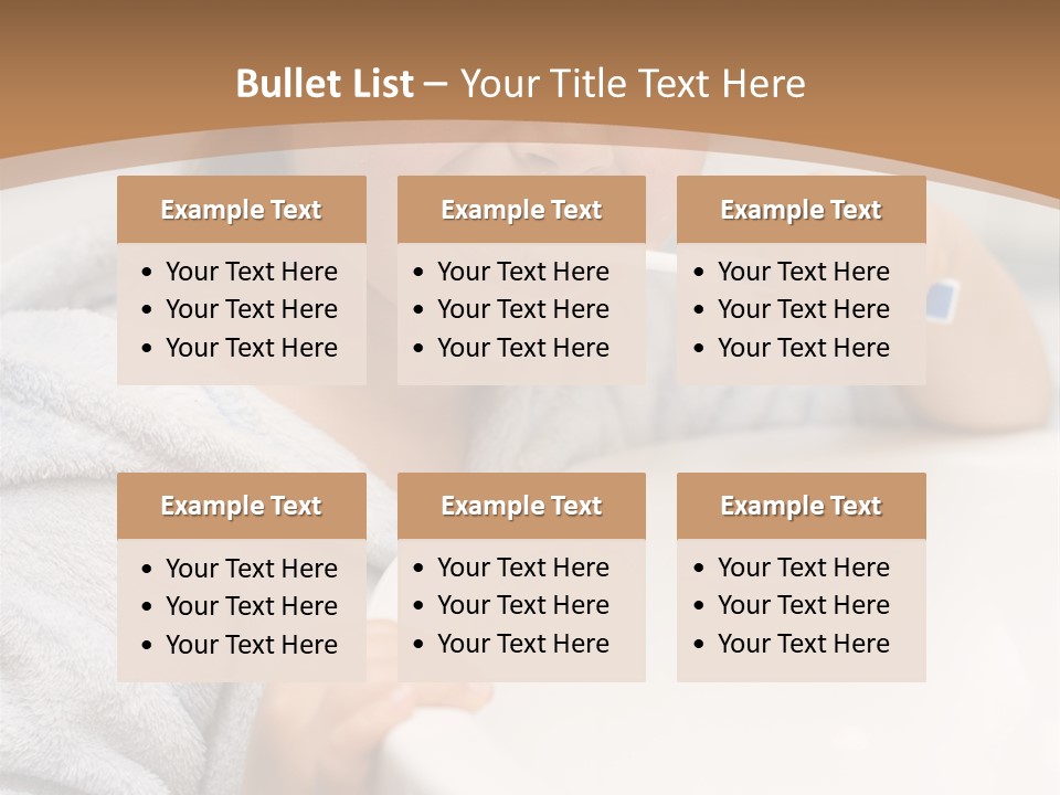 Little Girl Brushing Teeth In Bathroom PowerPoint Template