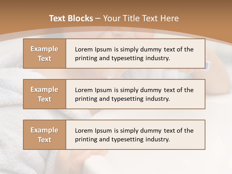 Little Girl Brushing Teeth In Bathroom PowerPoint Template