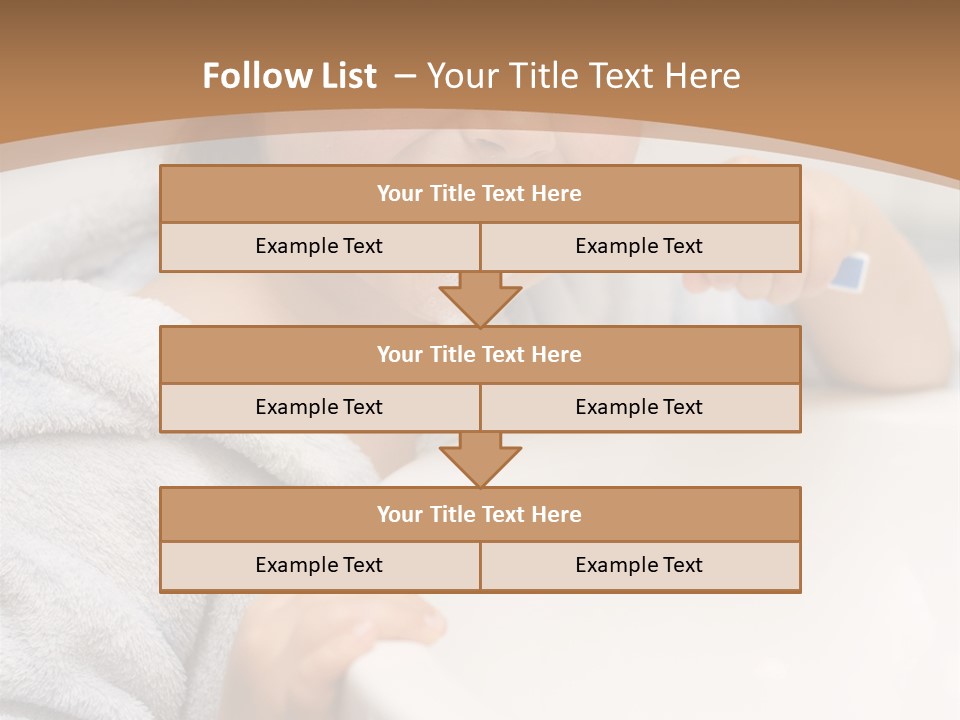 Little Girl Brushing Teeth In Bathroom PowerPoint Template