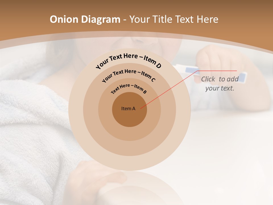 Little Girl Brushing Teeth In Bathroom PowerPoint Template