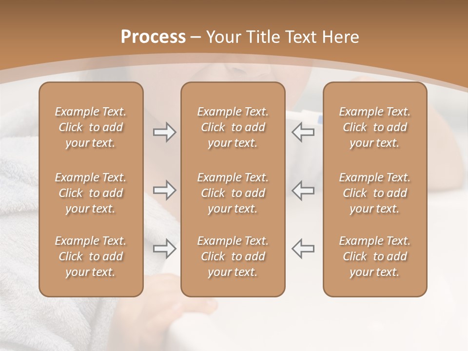 Little Girl Brushing Teeth In Bathroom PowerPoint Template