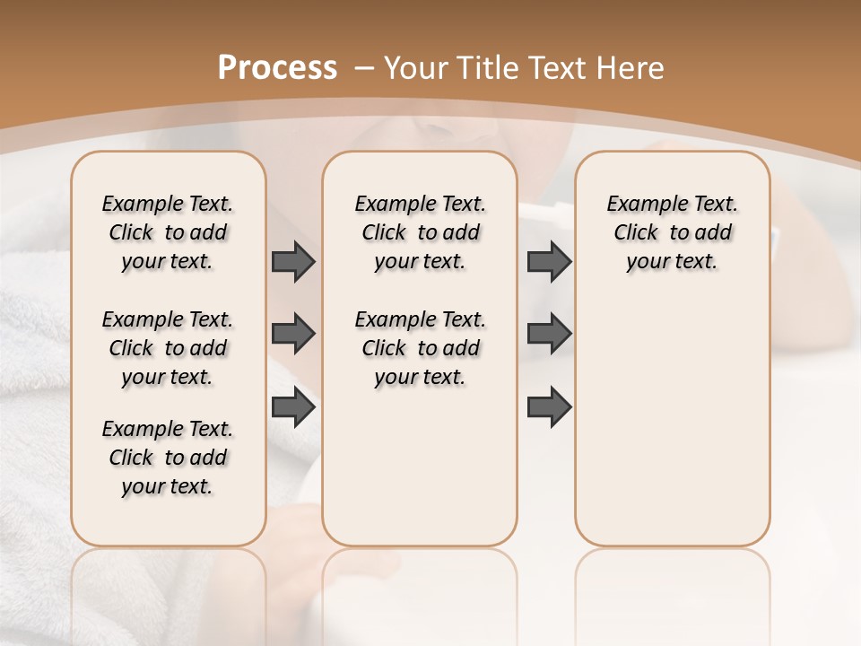Little Girl Brushing Teeth In Bathroom PowerPoint Template