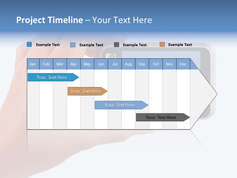 Photo Camera In Hand Isolated On White Background PowerPoint Template