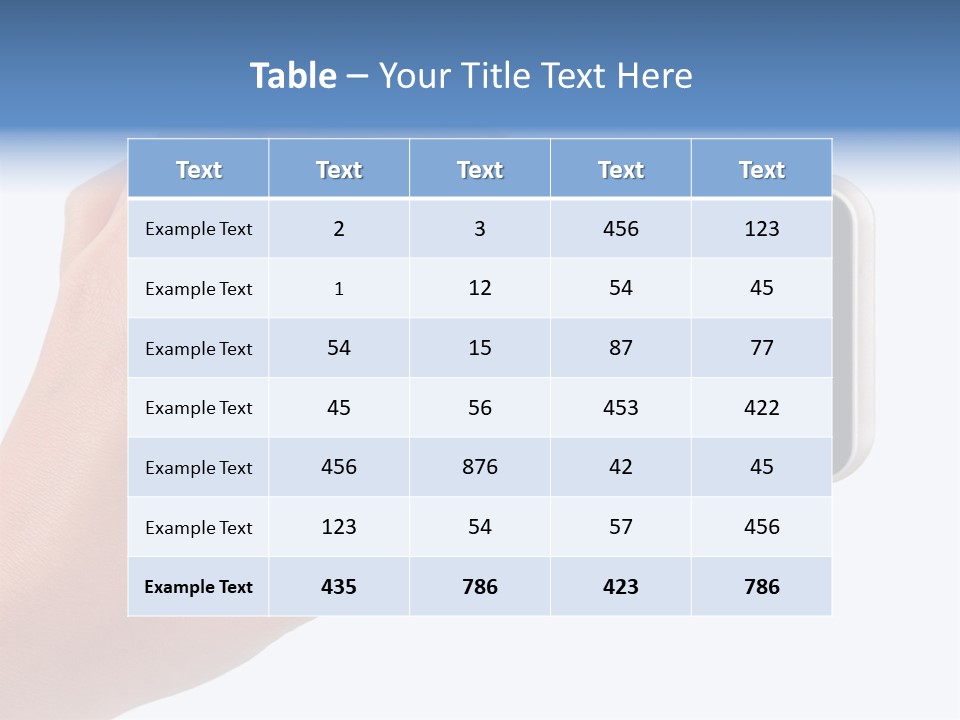 Photo Camera In Hand Isolated On White Background PowerPoint Template