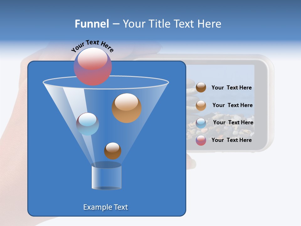 Photo Camera In Hand Isolated On White Background PowerPoint Template