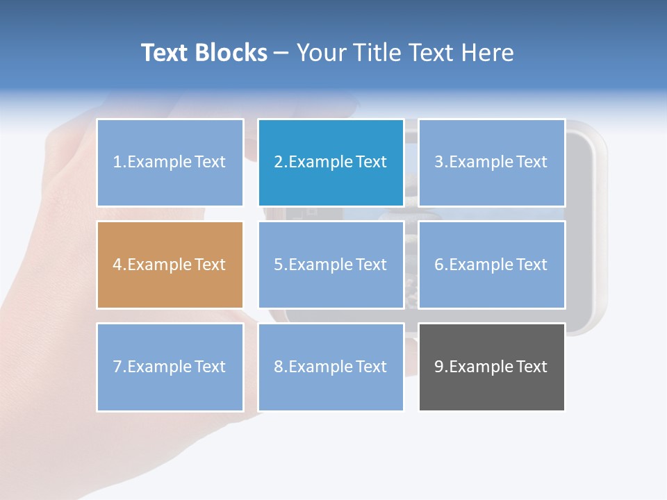 Photo Camera In Hand Isolated On White Background PowerPoint Template