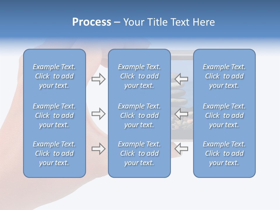 Photo Camera In Hand Isolated On White Background PowerPoint Template