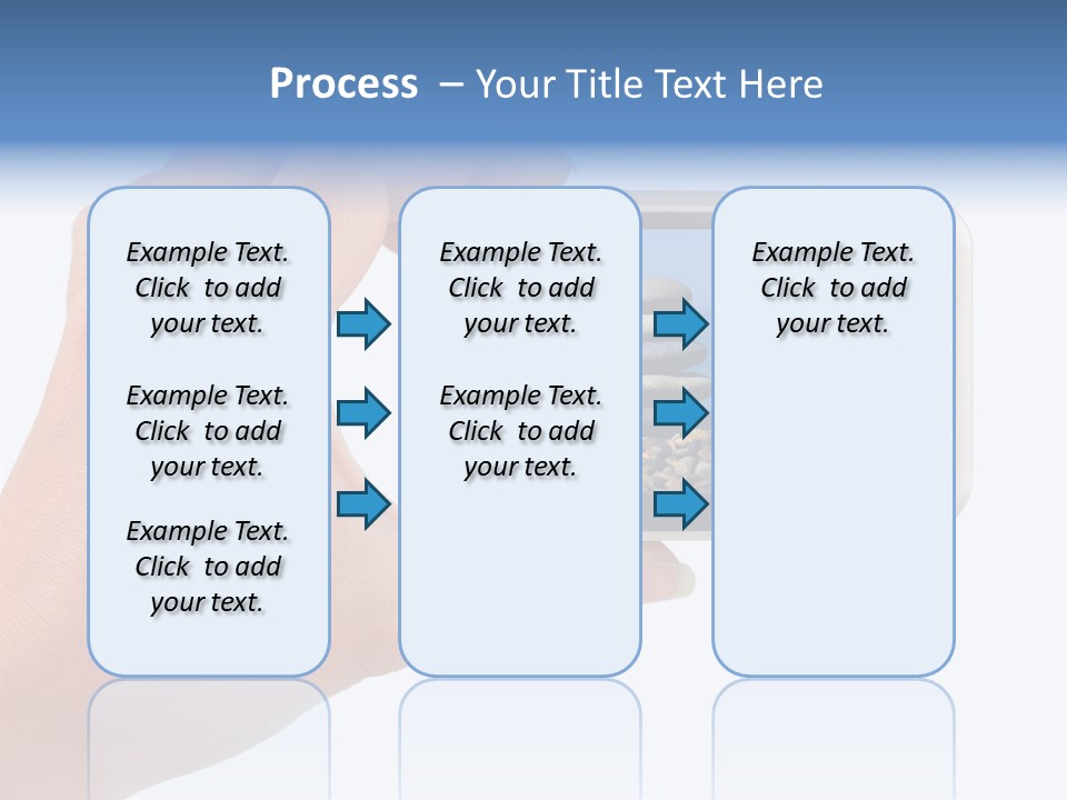 Photo Camera In Hand Isolated On White Background PowerPoint Template