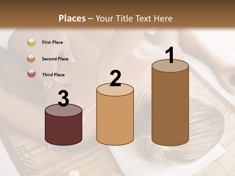 Female Receiving Professional Massage PowerPoint Template