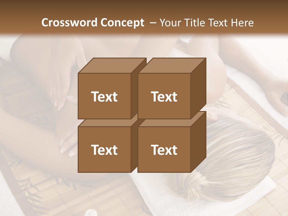 Female Receiving Professional Massage PowerPoint Template
