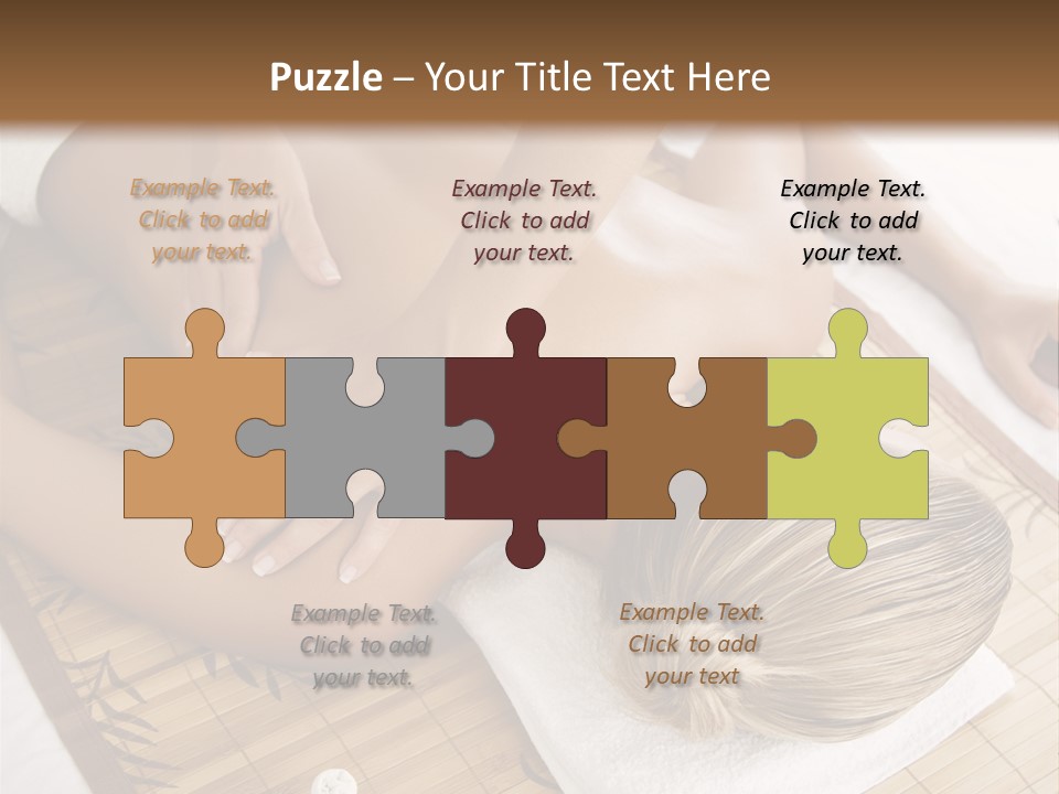 Female Receiving Professional Massage PowerPoint Template