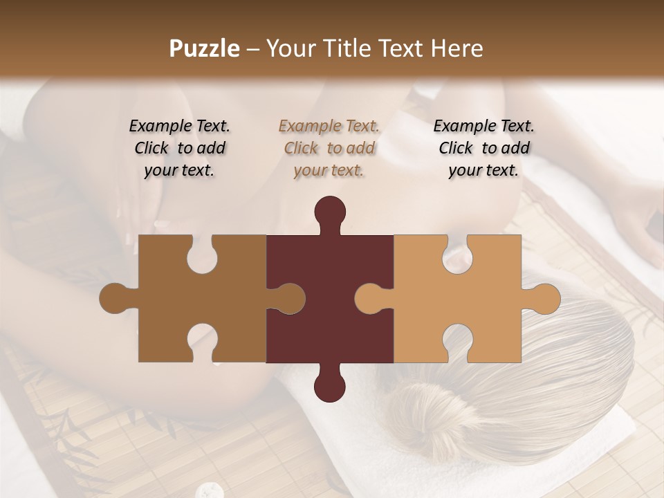 Female Receiving Professional Massage PowerPoint Template