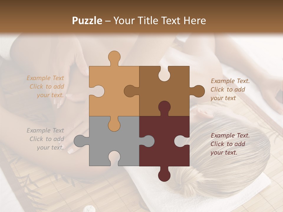 Female Receiving Professional Massage PowerPoint Template