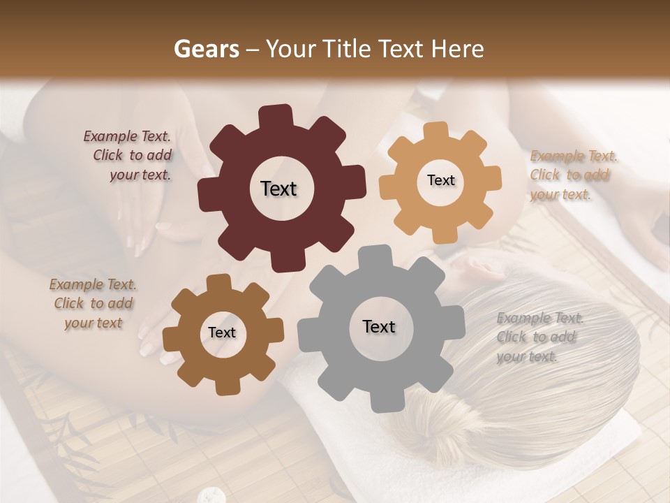 Female Receiving Professional Massage PowerPoint Template