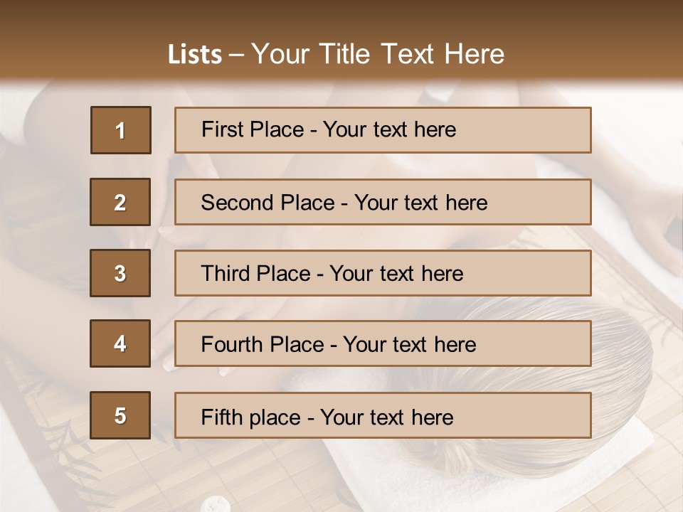Female Receiving Professional Massage PowerPoint Template