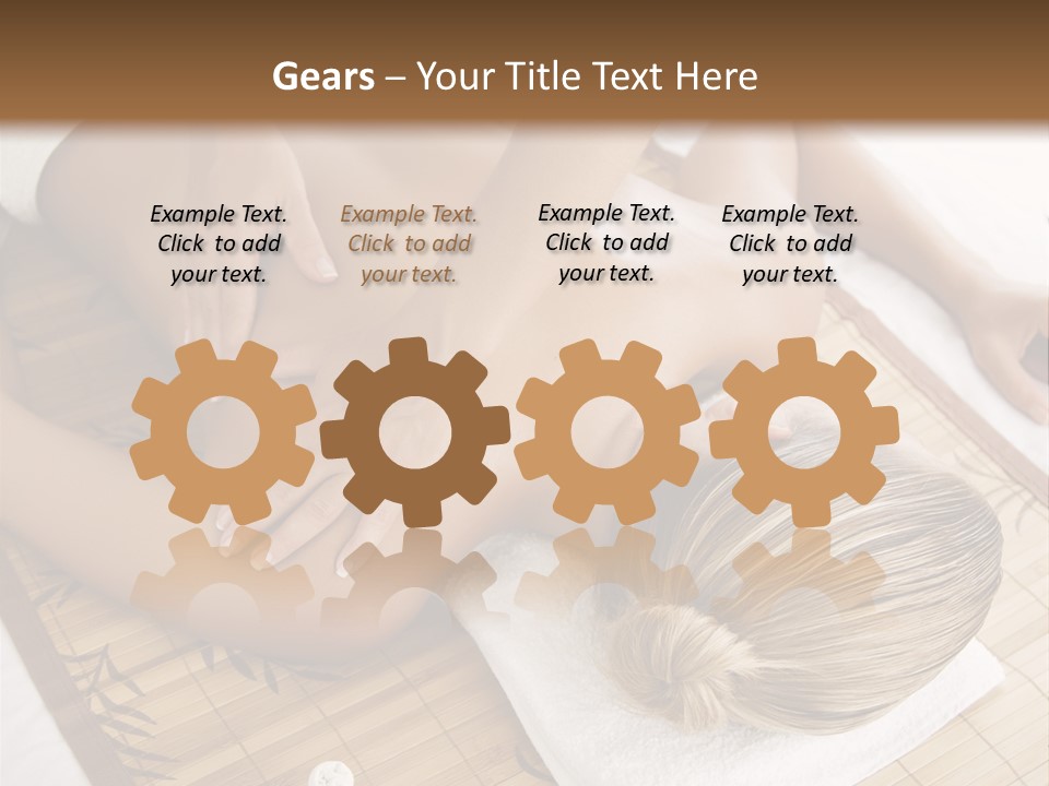 Female Receiving Professional Massage PowerPoint Template