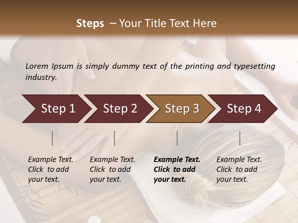 Female Receiving Professional Massage PowerPoint Template