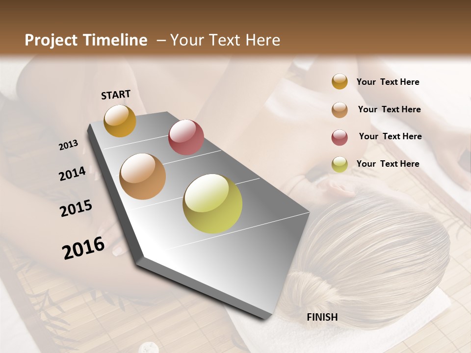 Female Receiving Professional Massage PowerPoint Template