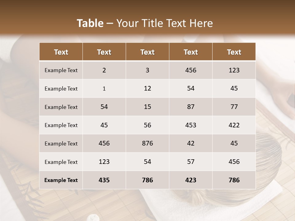 Female Receiving Professional Massage PowerPoint Template
