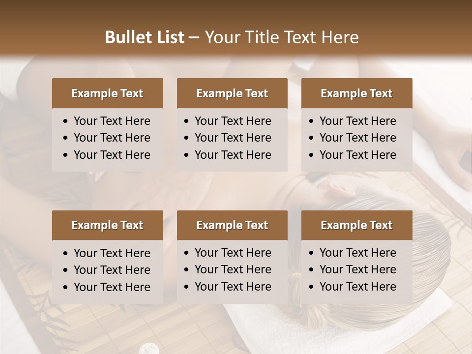 Female Receiving Professional Massage PowerPoint Template