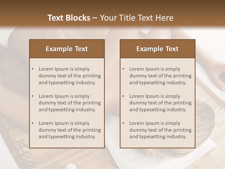 Female Receiving Professional Massage PowerPoint Template