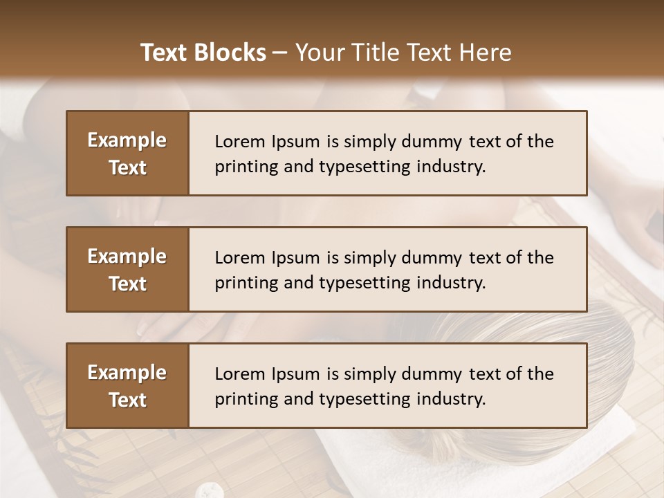 Female Receiving Professional Massage PowerPoint Template