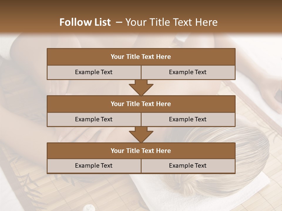 Female Receiving Professional Massage PowerPoint Template