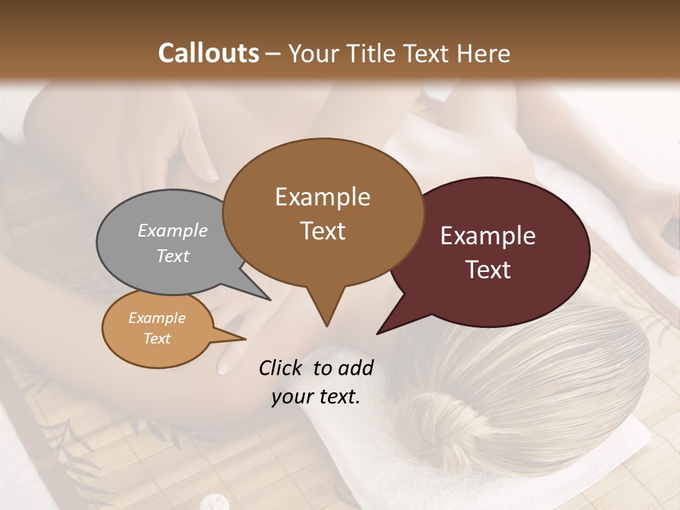 Female Receiving Professional Massage PowerPoint Template