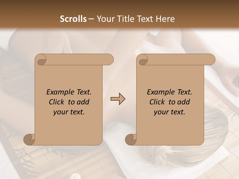 Female Receiving Professional Massage PowerPoint Template