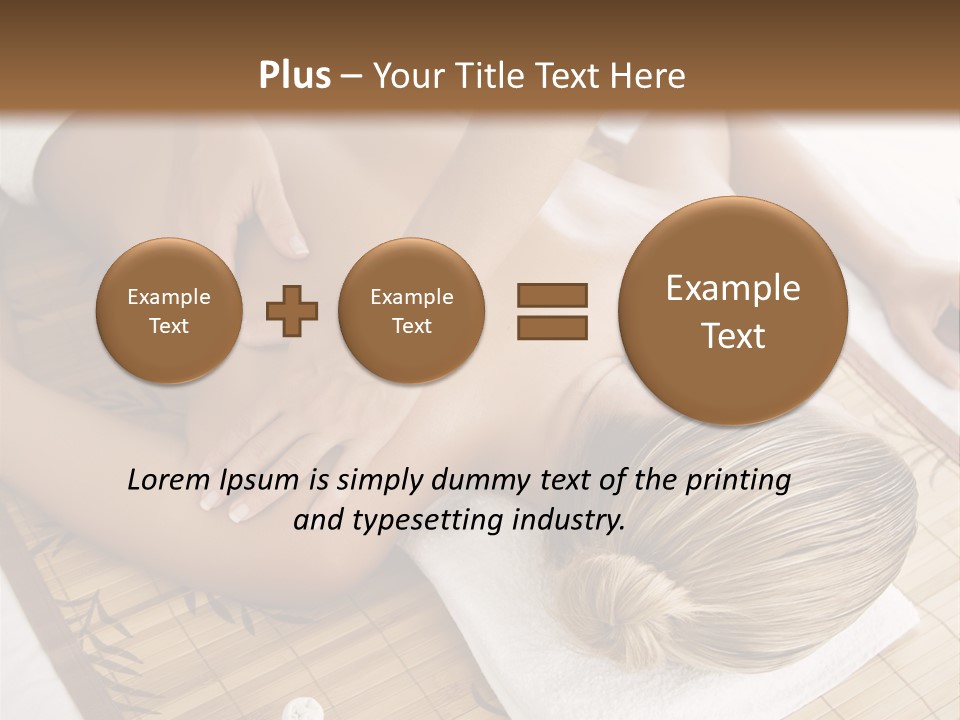 Female Receiving Professional Massage PowerPoint Template