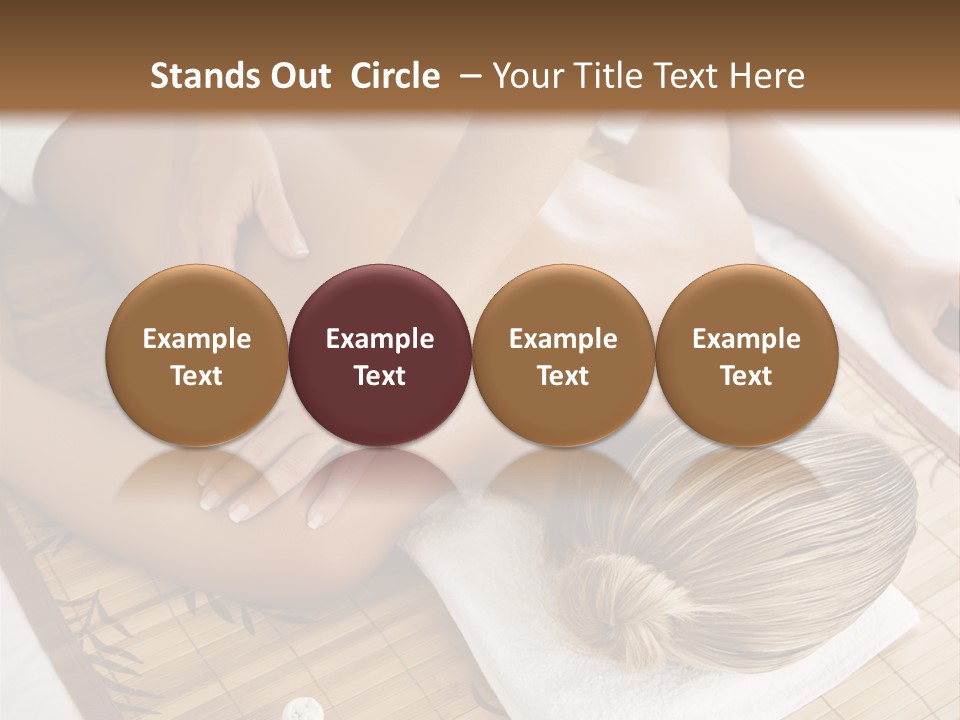 Female Receiving Professional Massage PowerPoint Template