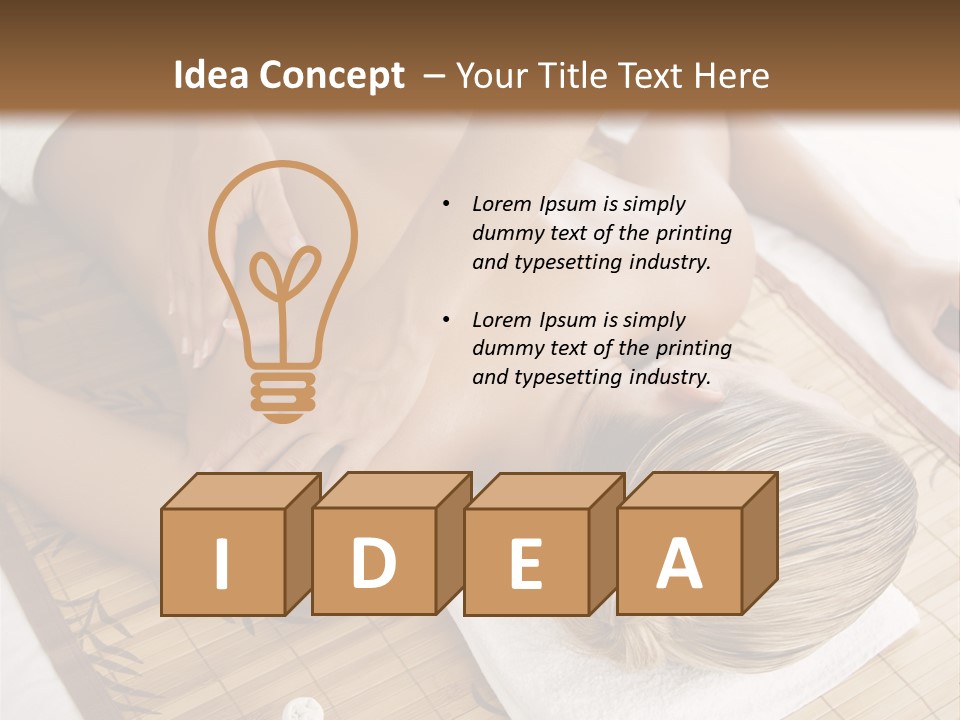 Female Receiving Professional Massage PowerPoint Template