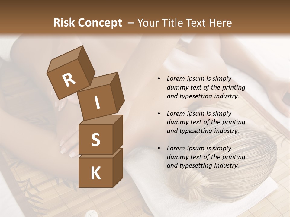 Female Receiving Professional Massage PowerPoint Template