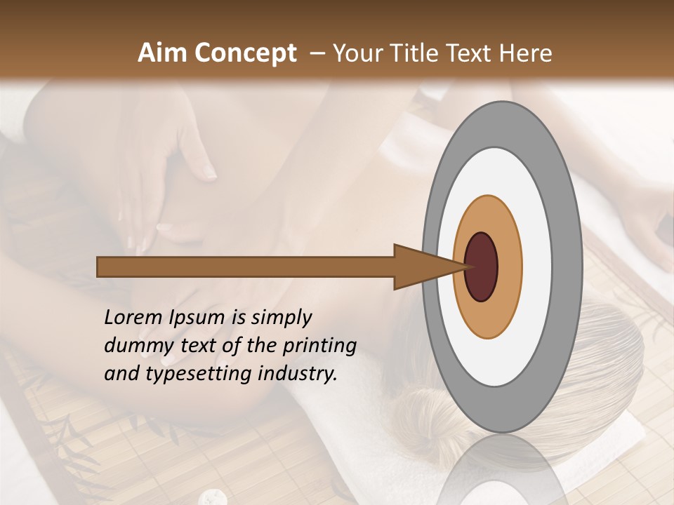 Female Receiving Professional Massage PowerPoint Template