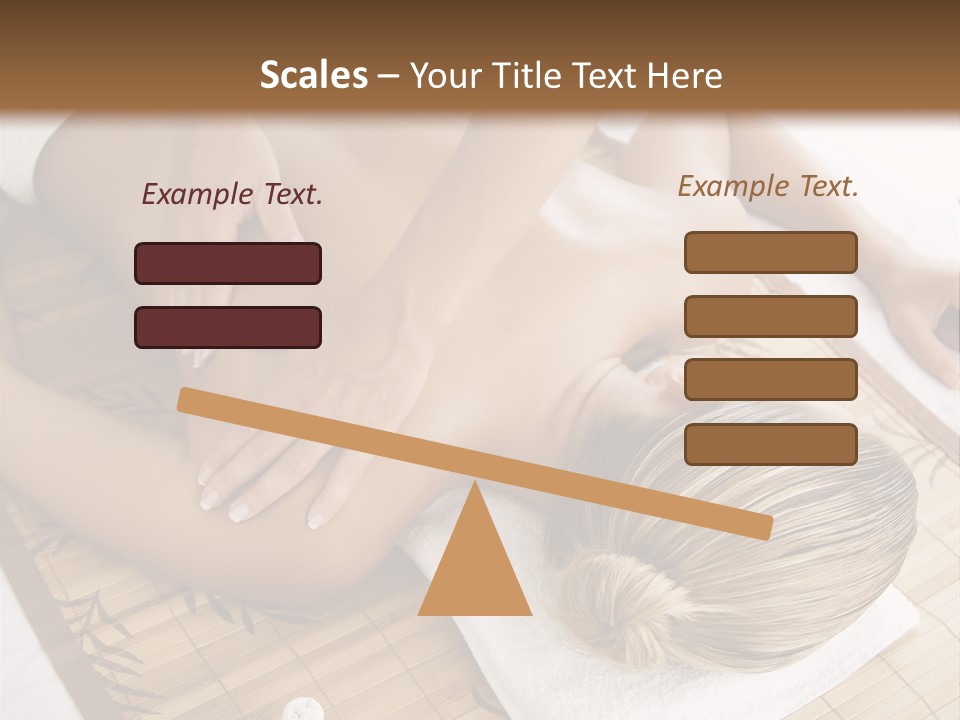 Female Receiving Professional Massage PowerPoint Template