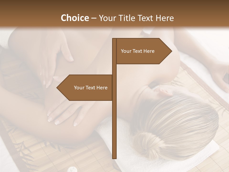 Female Receiving Professional Massage PowerPoint Template