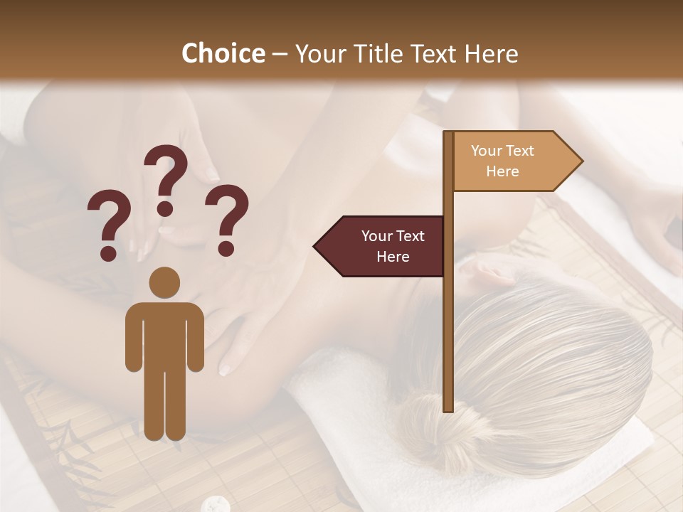 Female Receiving Professional Massage PowerPoint Template
