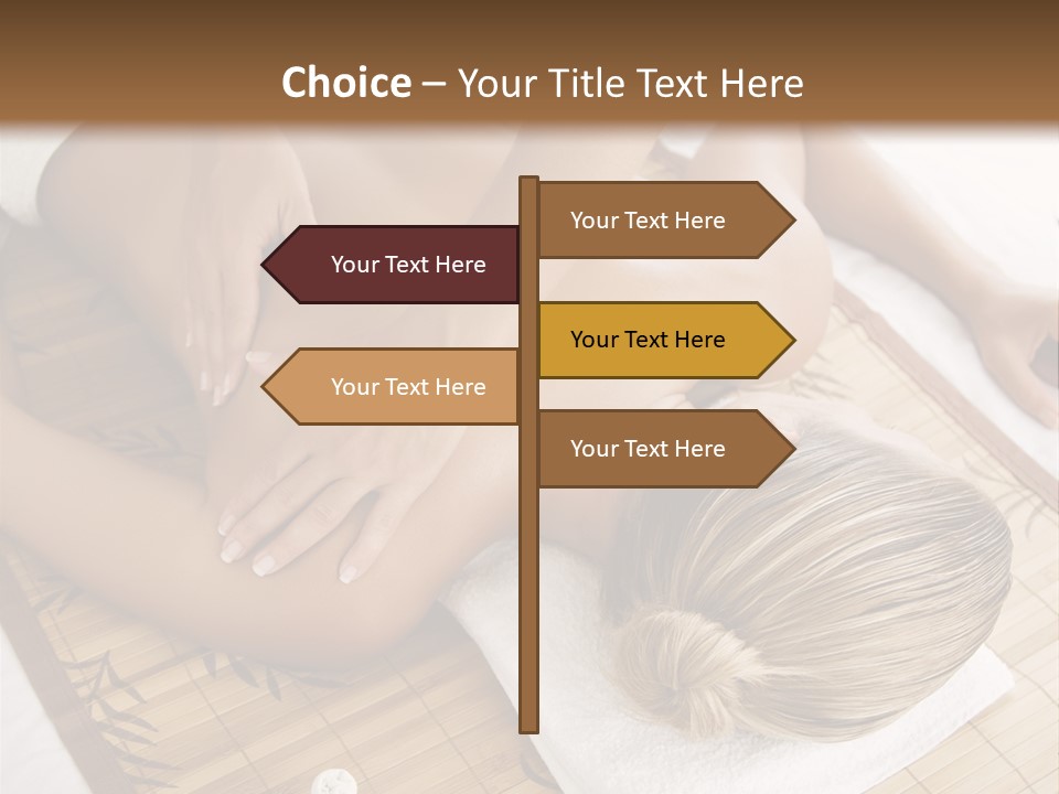 Female Receiving Professional Massage PowerPoint Template