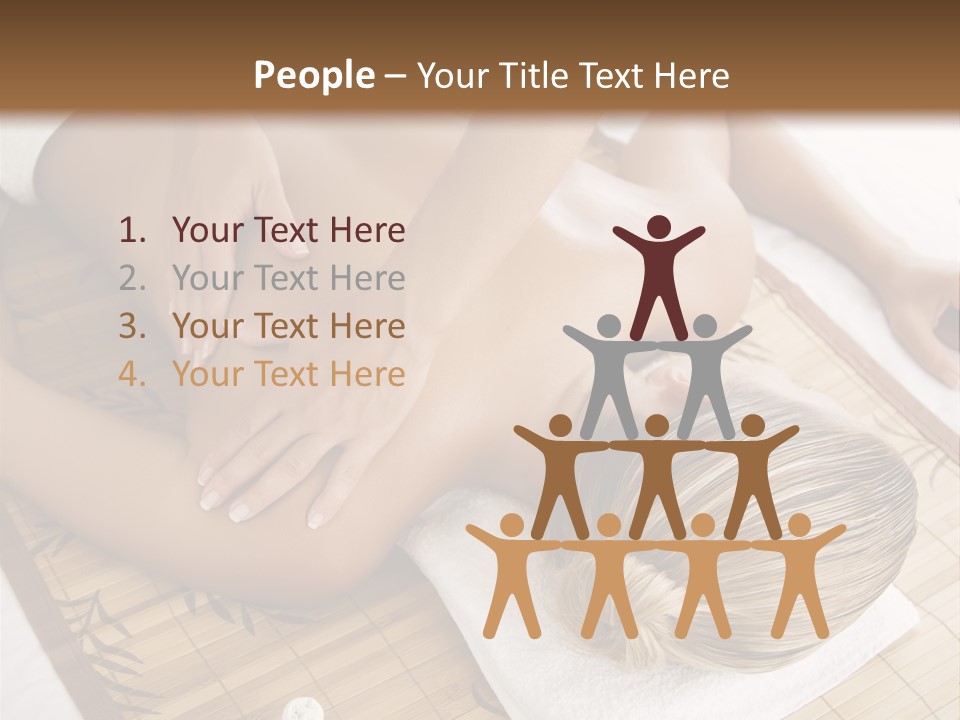 Female Receiving Professional Massage PowerPoint Template