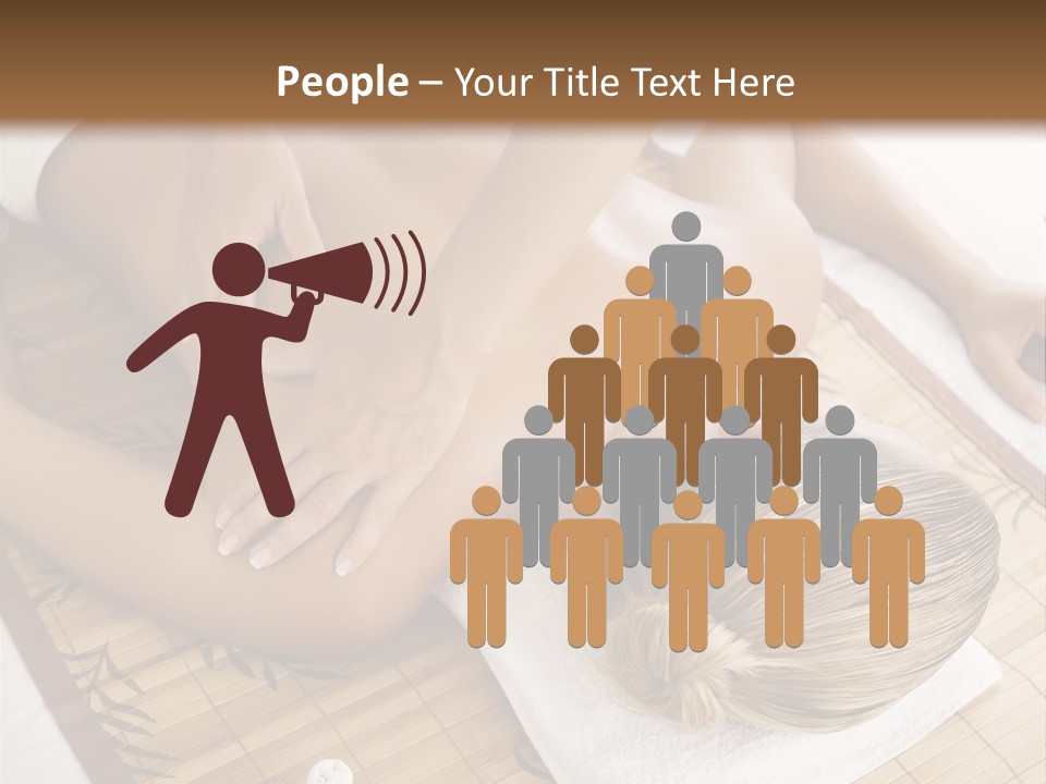 Female Receiving Professional Massage PowerPoint Template
