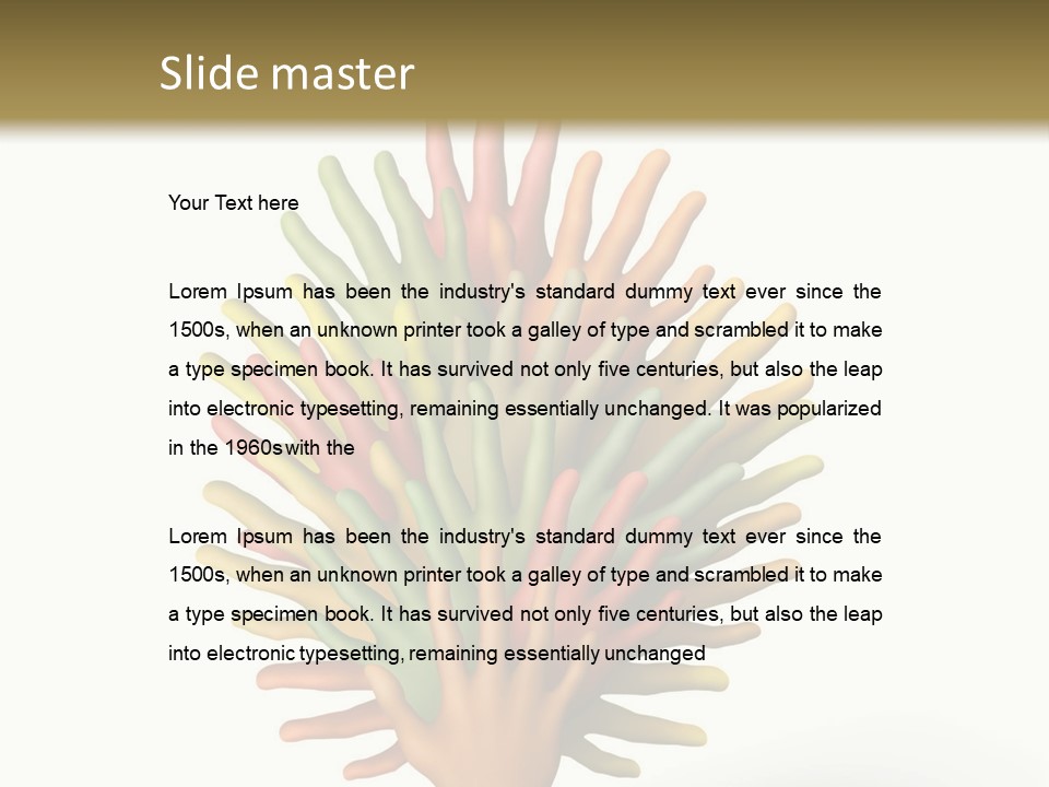 The Tree Made Of Multicolored Plasticine Hands On A White Background PowerPoint Template
