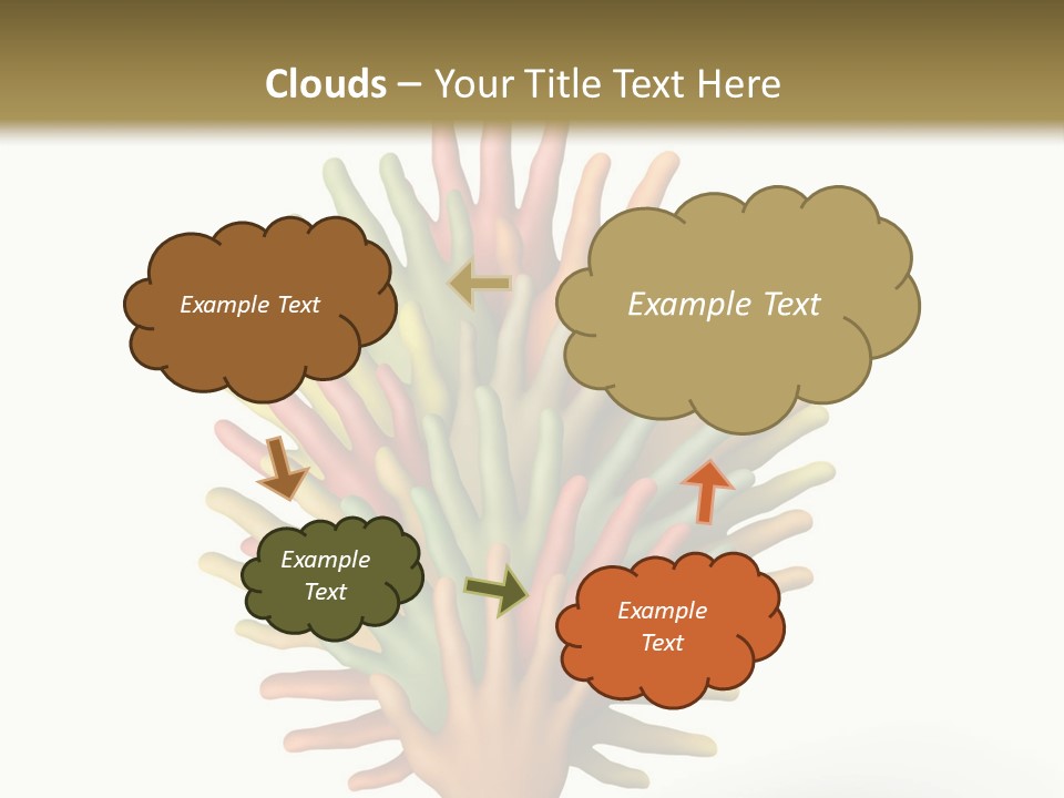 The Tree Made Of Multicolored Plasticine Hands On A White Background PowerPoint Template