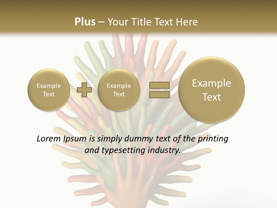 The Tree Made Of Multicolored Plasticine Hands On A White Background PowerPoint Template